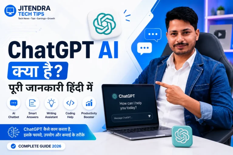 ChatGPT AI kya hai complete guide in Hindi with features, uses, benefits and working explained by Jitendra Tech Tips