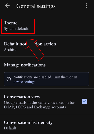 google gmail theme