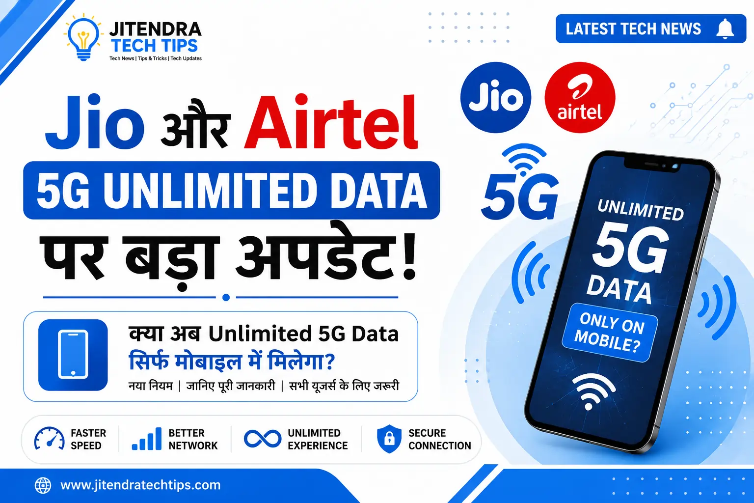 Jio और Airtel 5G Unlimited Data Update 2026