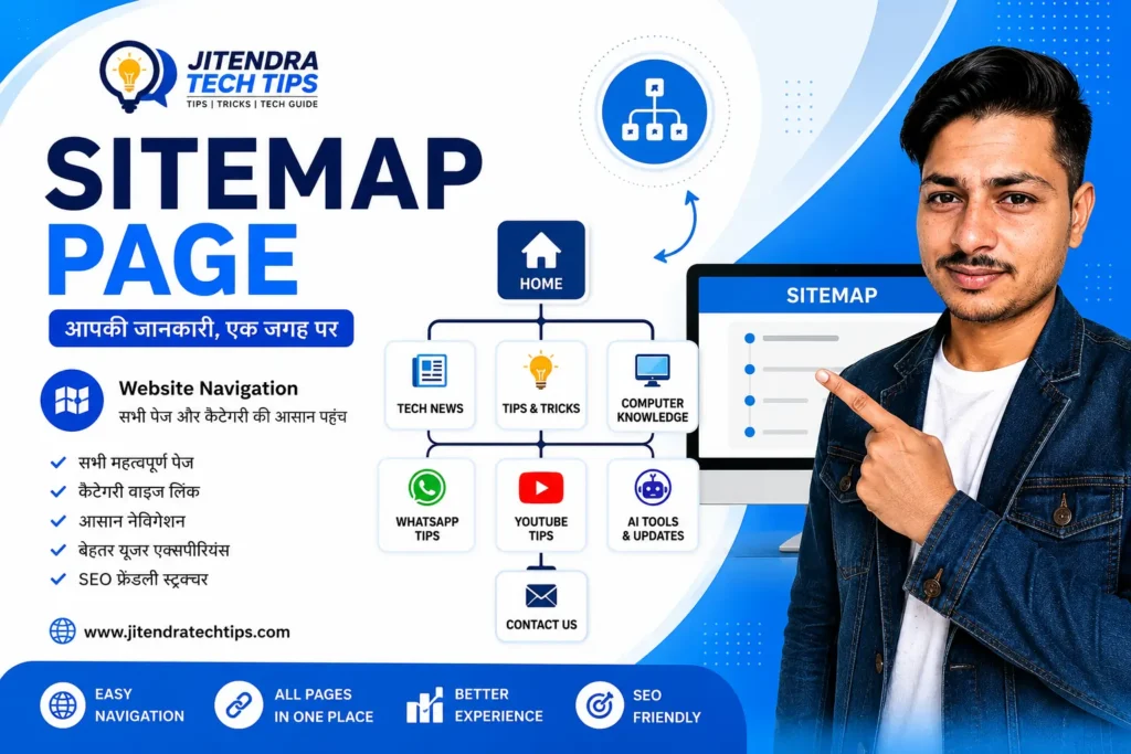 Sitemap – Jitendra Tech Tips | Browse All Pages & Categories 3 jitendra tech tips sitemap page