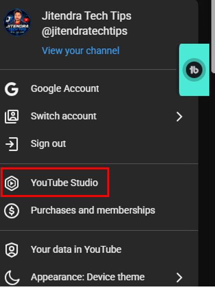 youtube channel login creator studio