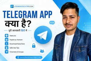 Telegram App Kya Hai feature image with Jitendra Kasotia explaining Telegram app in Hindi on JitendraTechTips